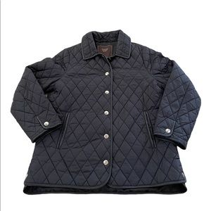 Coach Black Puffer Quilted Coat Jacket, Lightweight